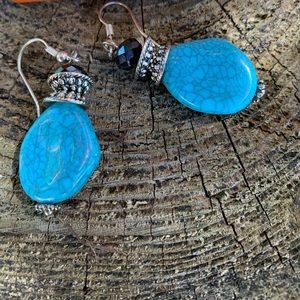 ❤️❤️❤️❤️SOLD Turquoise with royal blue  crystal st